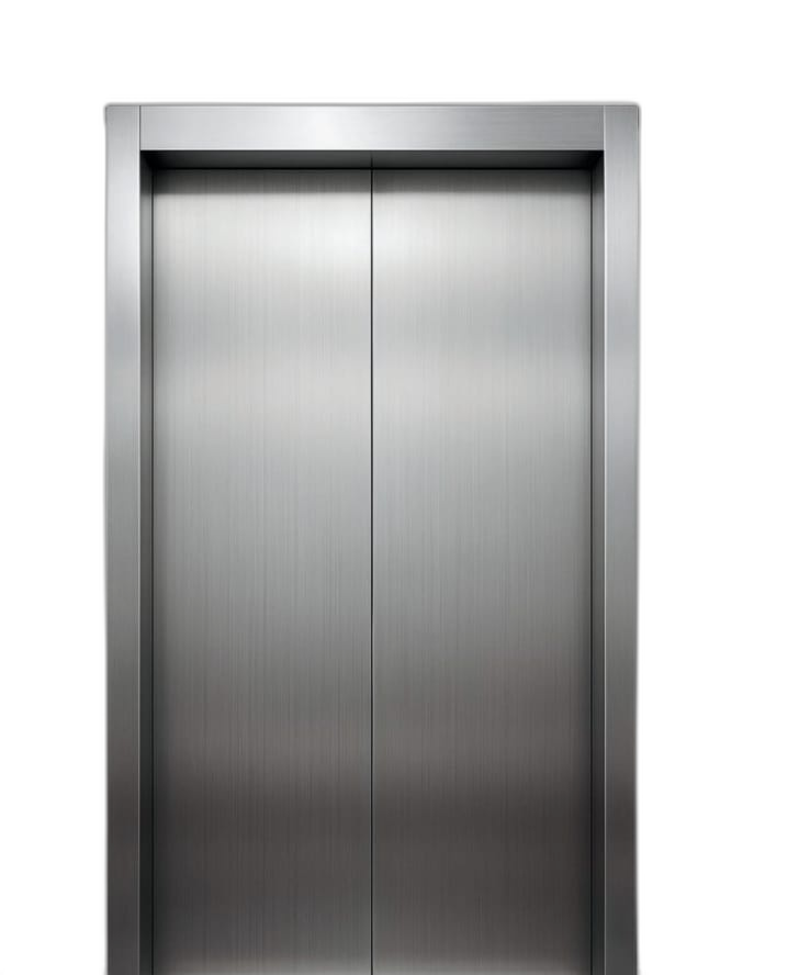 Silver Hairline Stainless Steel Door